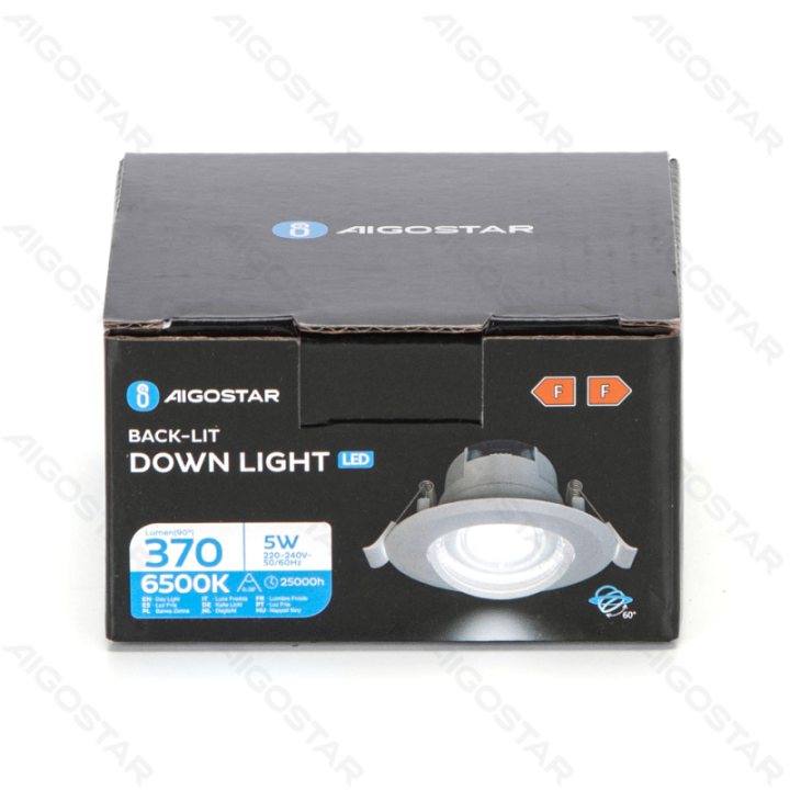 LED  Flush-mounted Round Downlight with Adjustable Angle 5W White Light