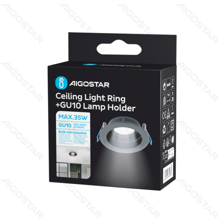 Ceiling Light Ring + GU10 Lamp Holder