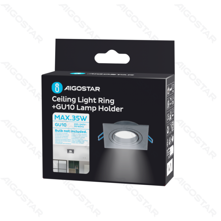 Ceiling Light Ring + GU10 Lamp Holder