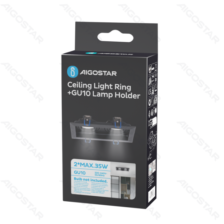 Lubų žiedas ir GU10 lempos laikiklis