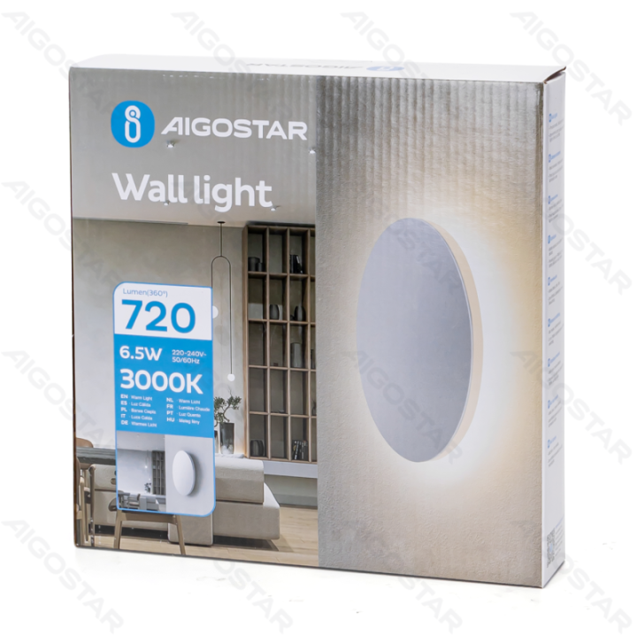LED Metal Wall Light White 6.5W