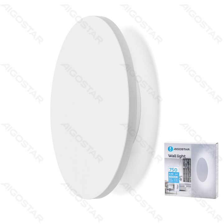 LED Metalinis sieninis šviestuvas baltas 6.5W