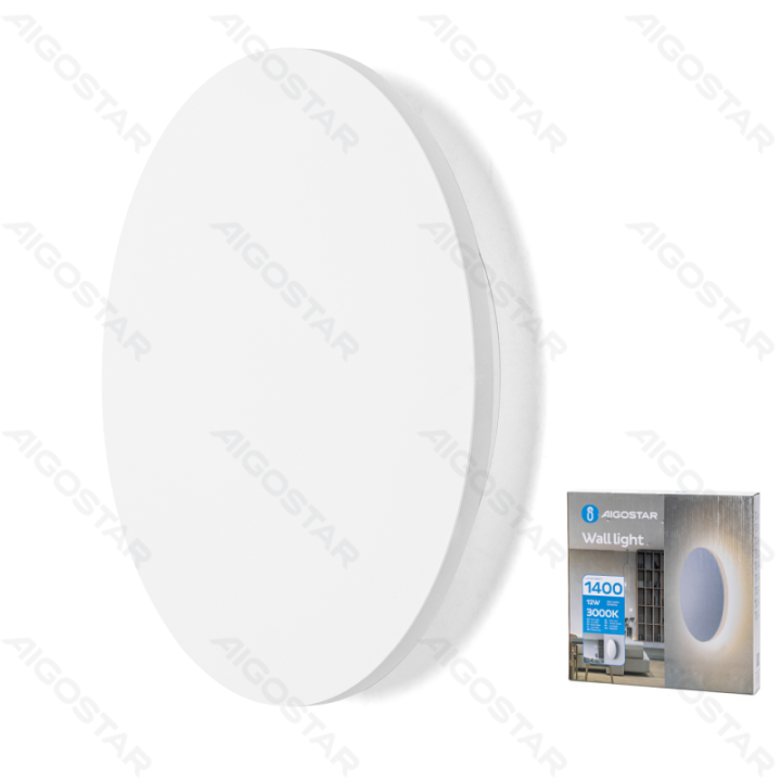 LED Metal Wall Light White 12W