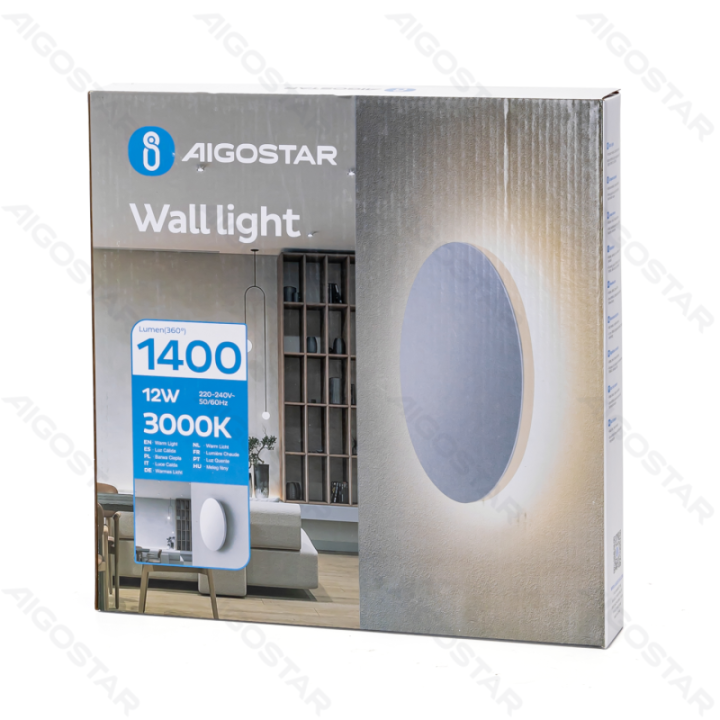 LED Metal Wall Light White 12W