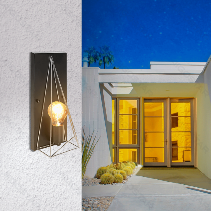 Metal wall light black (without light source) E27