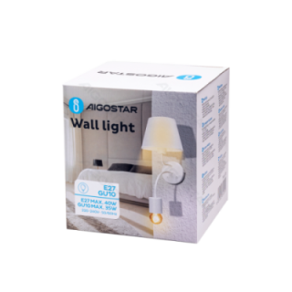 Metal wall light white (without light source) E27