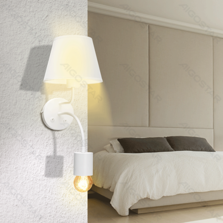 Metal wall light white (without light source) E27