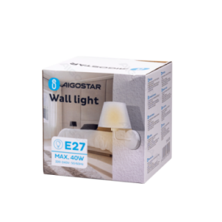 Dvipusis sieninis šviestuvas baltas (be šviesos šaltinio) GU10+E27