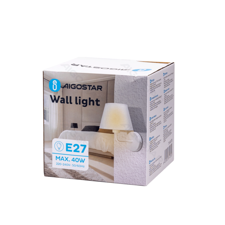 Dual-way wall light white (without light source) GU10+E27
