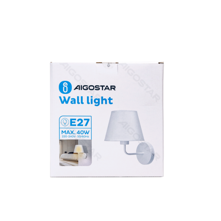 Dual-way wall light white (without light source) GU10+E27
