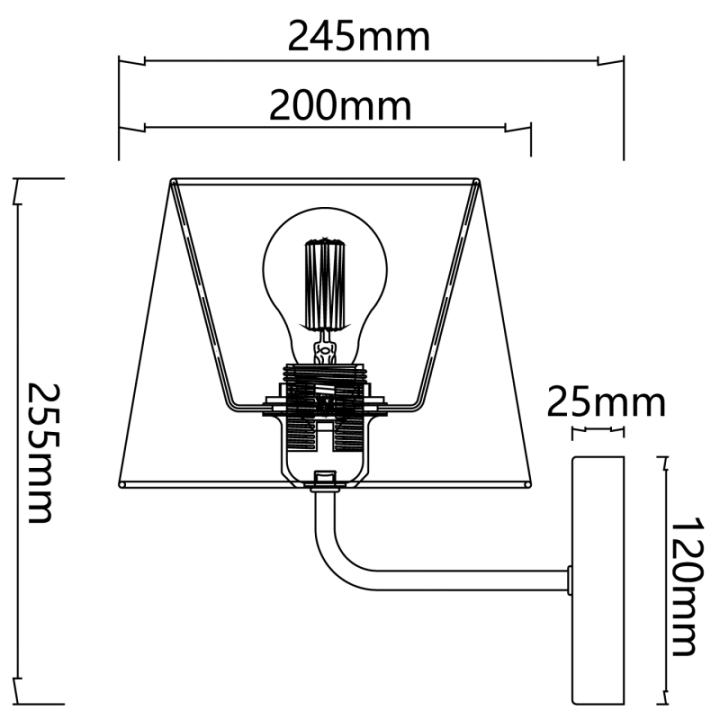 Dvipusis sieninis šviestuvas baltas (be šviesos šaltinio) GU10+E27