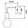 Metal wall light white (without light source) E27