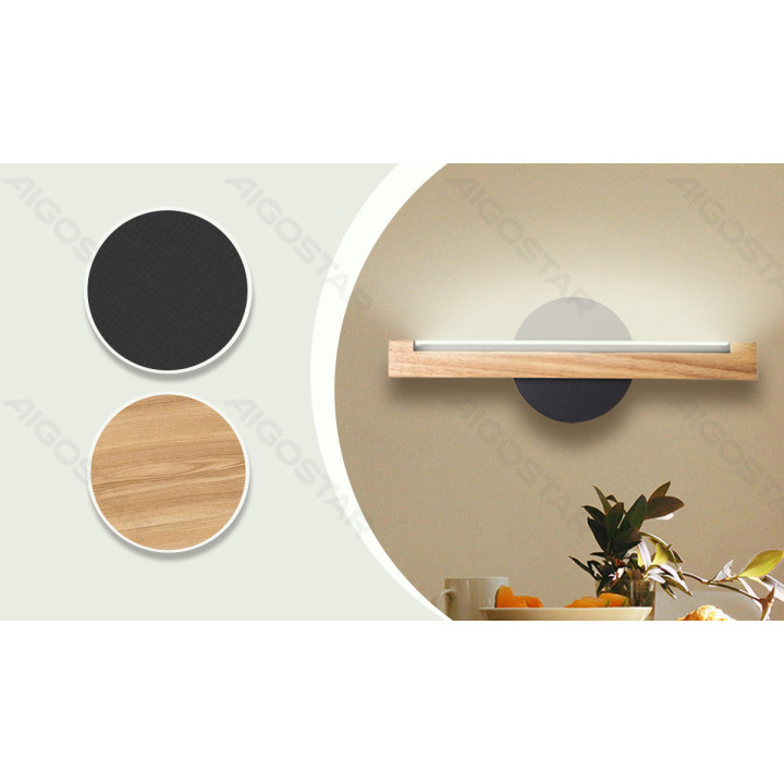 Medis ir metalas LED sieninis šviestuvas, 6.5W, 6500K