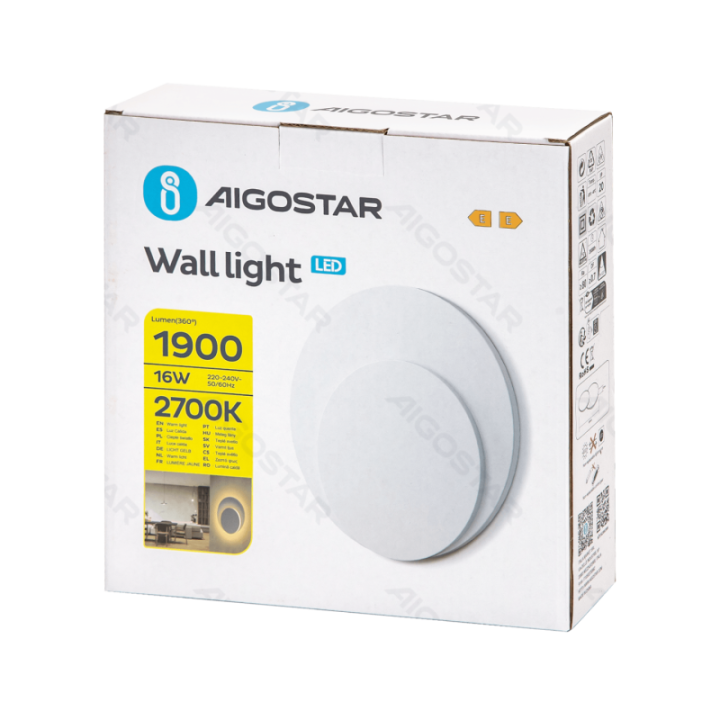 Sieninis šviestuvas 2700K Geležis&Akrilas