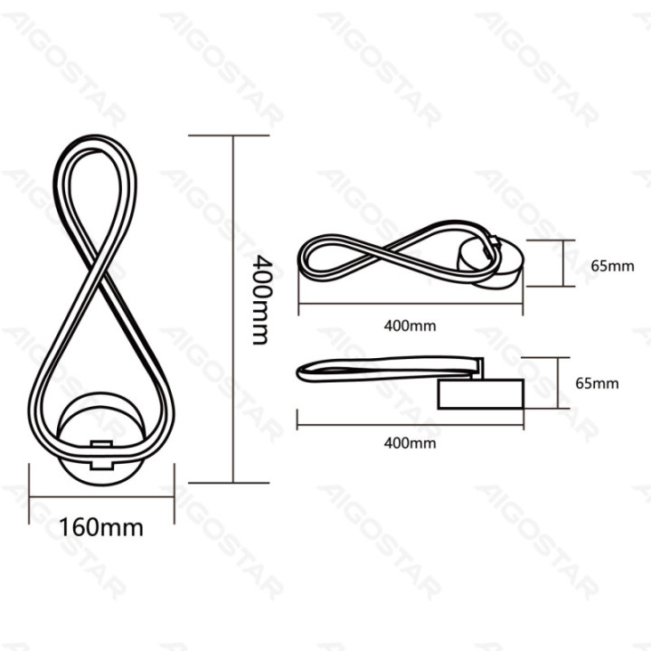 Wall light 2700K Aluminium & Silicone