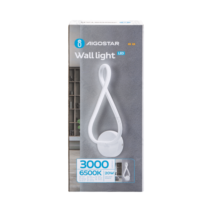 Wall light 6500K Aluminium & Silicone