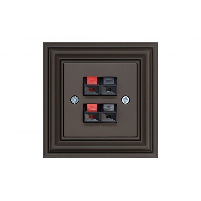 2 garsiakalbių lizdas "Retro" ruda matinė