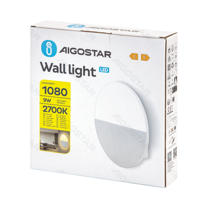 Sieninis šviestuvas 2700K Geležis&Akrilas