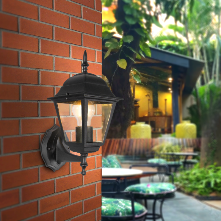 Retro sieninis šviestuvas juodas (be šviesos šaltinio) E27