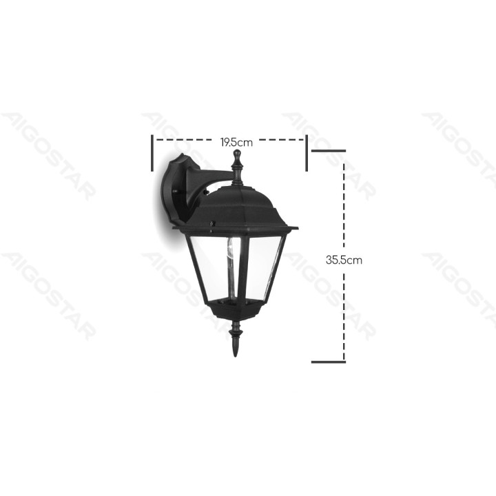 Vintage Wall Light Black (Without Light Source) E27