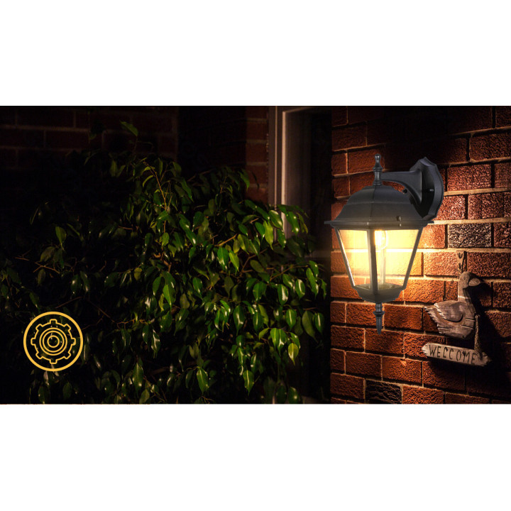 Vintage Wall Light Black (Without Light Source) E27