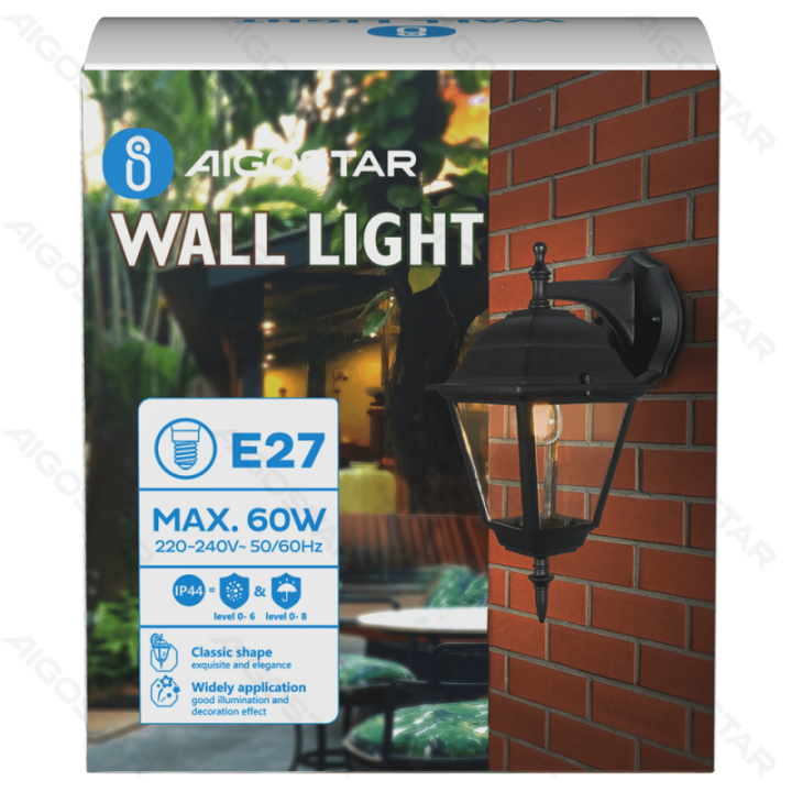 Vintage Wall Light Black (Without Light Source) E27