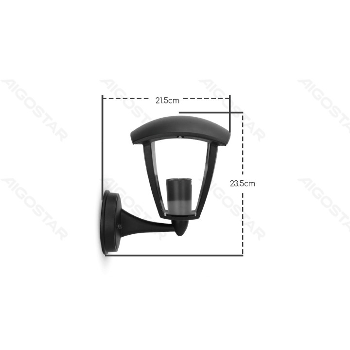 Retro sieninis šviestuvas juodas (be šviesos šaltinio) E27