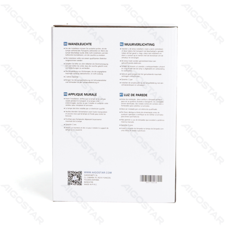 Vintage Wall Light Black (Without Light Source) E27