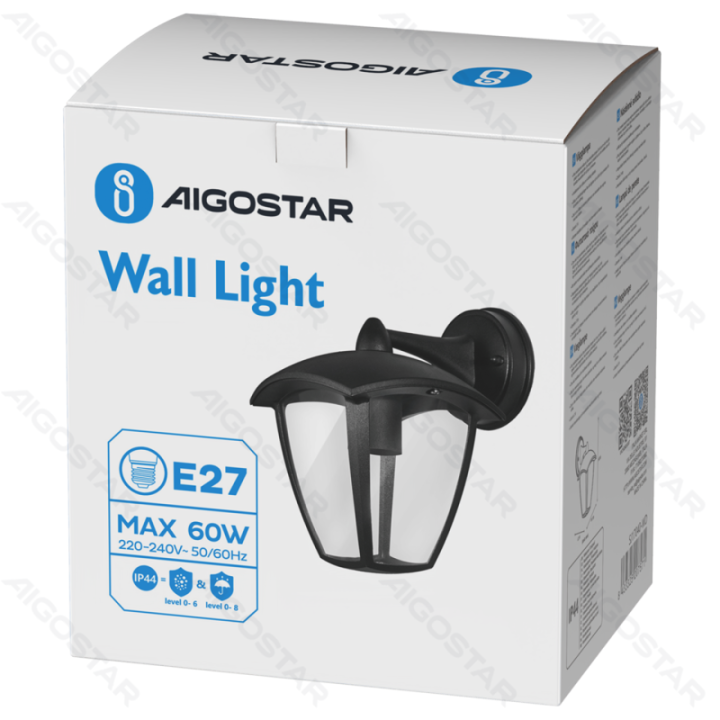 Vintage Wall Light Black (Without Light Source) E27