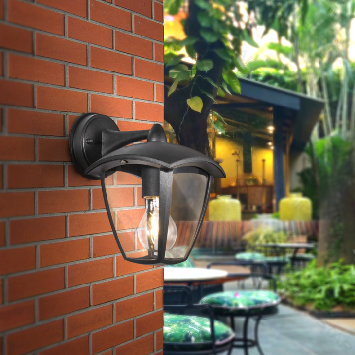 Retro sieninis šviestuvas juodas (be šviesos šaltinio) E27