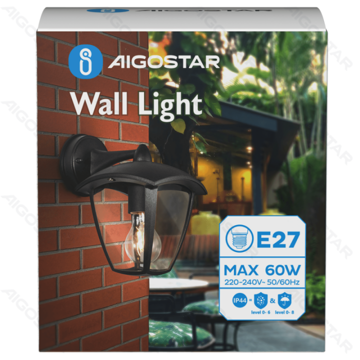 Vintage Wall Light Black (Without Light Source) E27