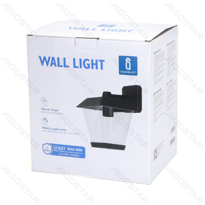 Vintage Wall Light Black (Without Light Source) E27