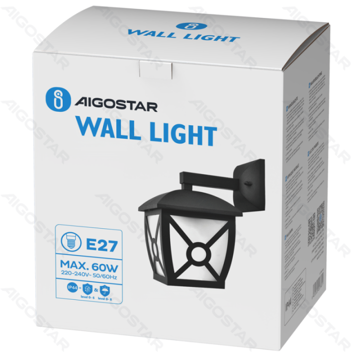Vintage Wall Light Black (Without Light Source) E27