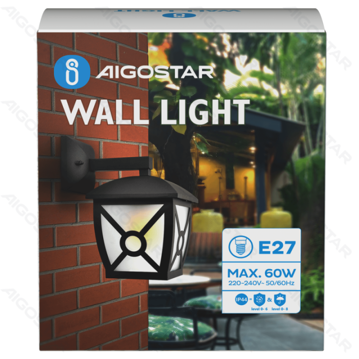 Vintage Wall Light Black (Without Light Source) E27