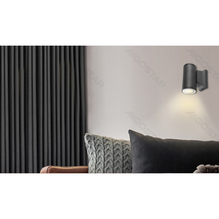 One-way Wall Light Black (Without Light Source) GU10