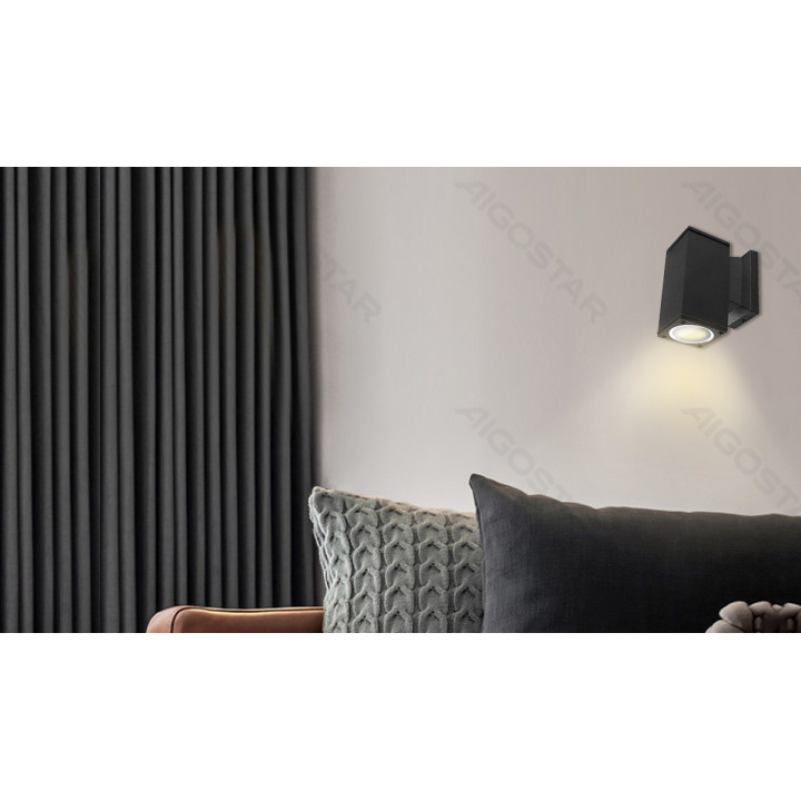 One-way Wall Light Black (Without Light Source) GU10