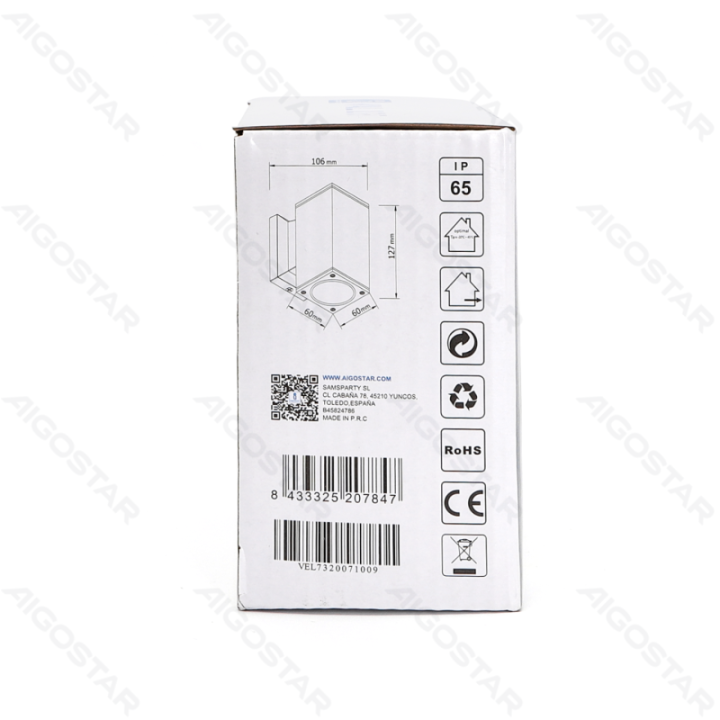 One-way Wall Light White (Without Light Source) GU10