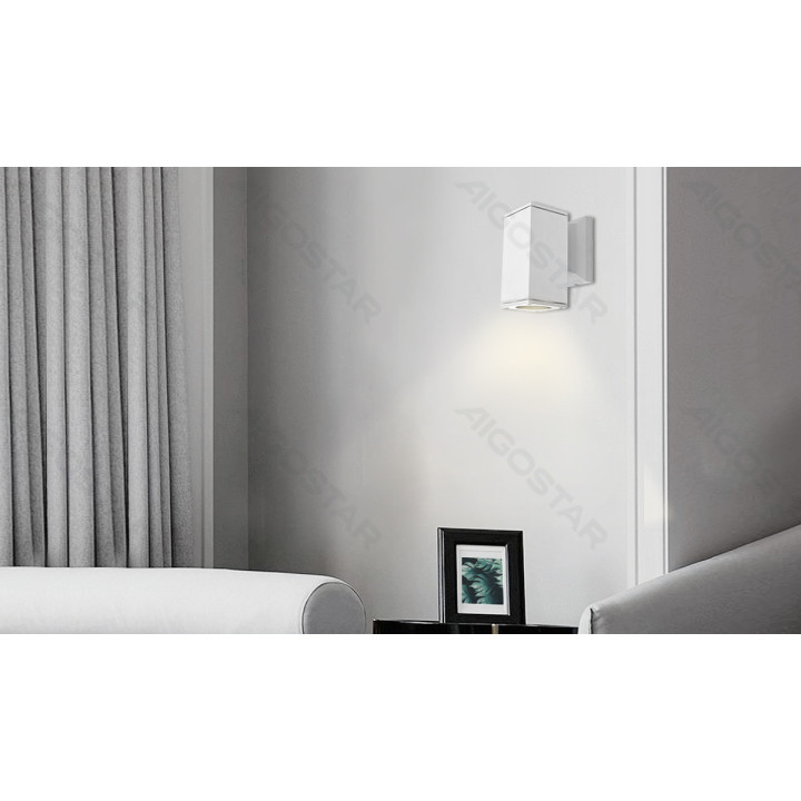 Vienpusis sieninis šviestuvas baltas (be šviesos šaltinio) GU10