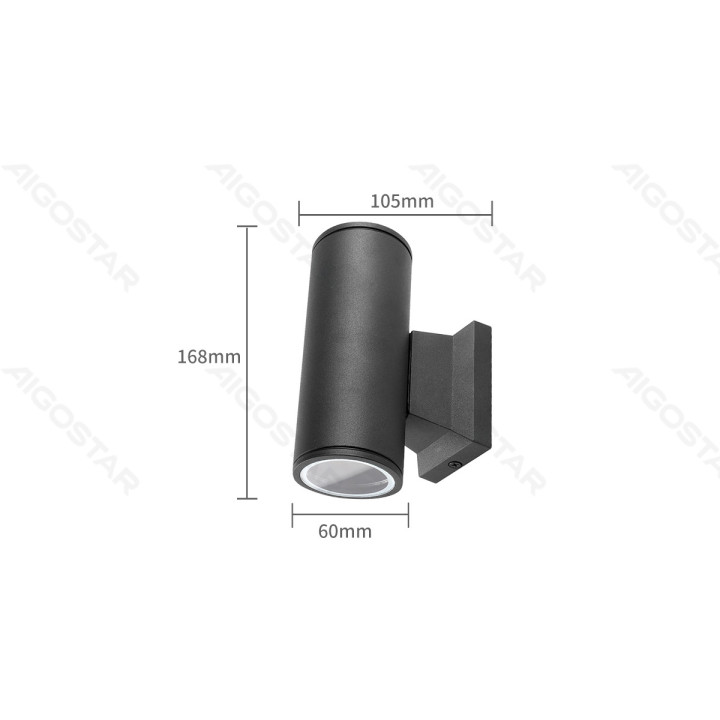 Two-way Wall Light Black (Without Light Source) GU10