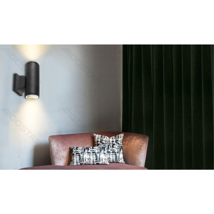 Two-way Wall Light Black (Without Light Source) GU10