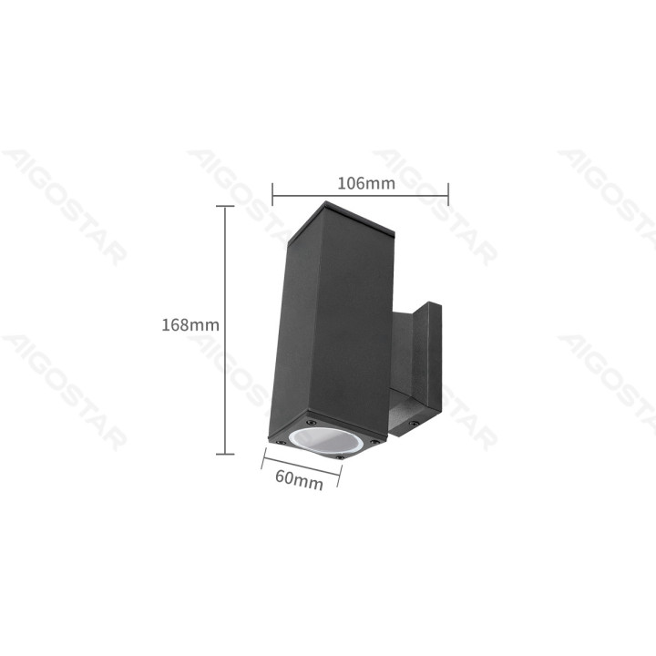 Two-way Wall Light Black (Without Light Source) GU10
