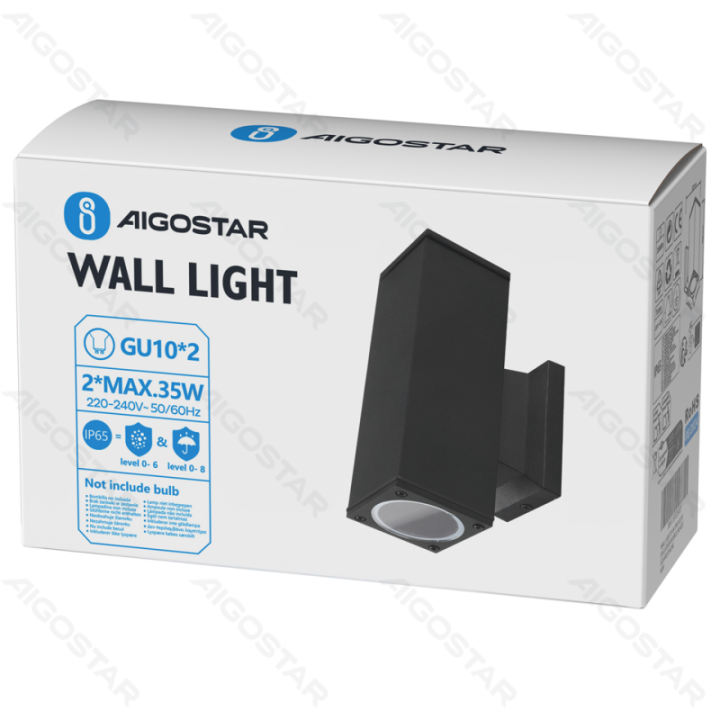 Two-way Wall Light Black (Without Light Source) GU10