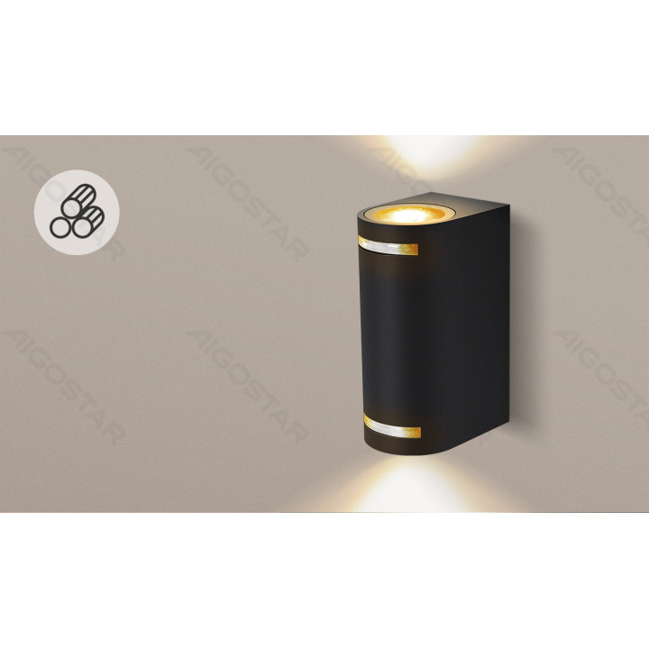 Metal Two-way Wall Light Black (Without Light Source) GU10