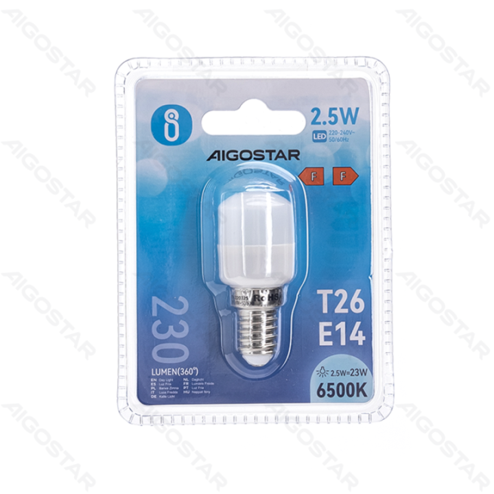 LED Fridge Bulb T26 E14 2.5W