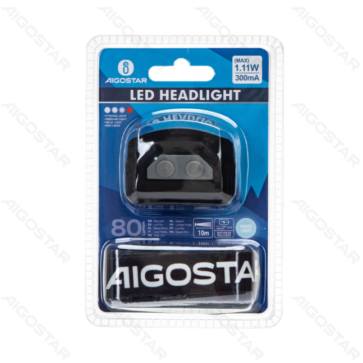 Headlight with sensor switch rechargeable