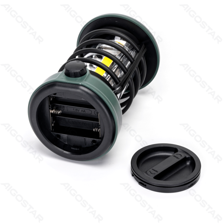 Stovyklavimo žibintas su reguliatoriaus rankenėle, 3×AA baterijos