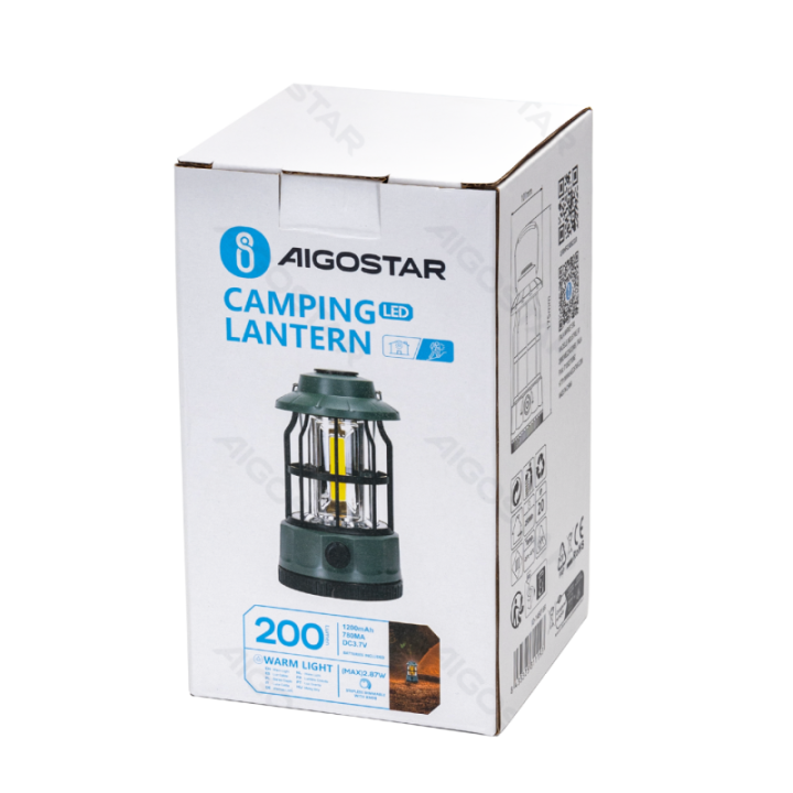 Camping lantern dimmable with knob rechargeable