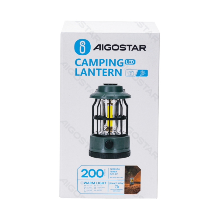 Camping lantern dimmable with knob rechargeable