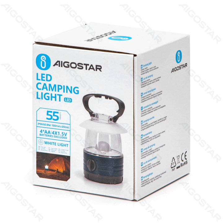 Stovyklavimo žibintas, 4×AA baterijos