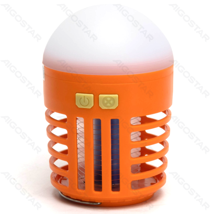 Uodų gaudyklė stovyklinei lempai 200lm, violetinė + balta šviesa, USB įkrovimas, oranžinė